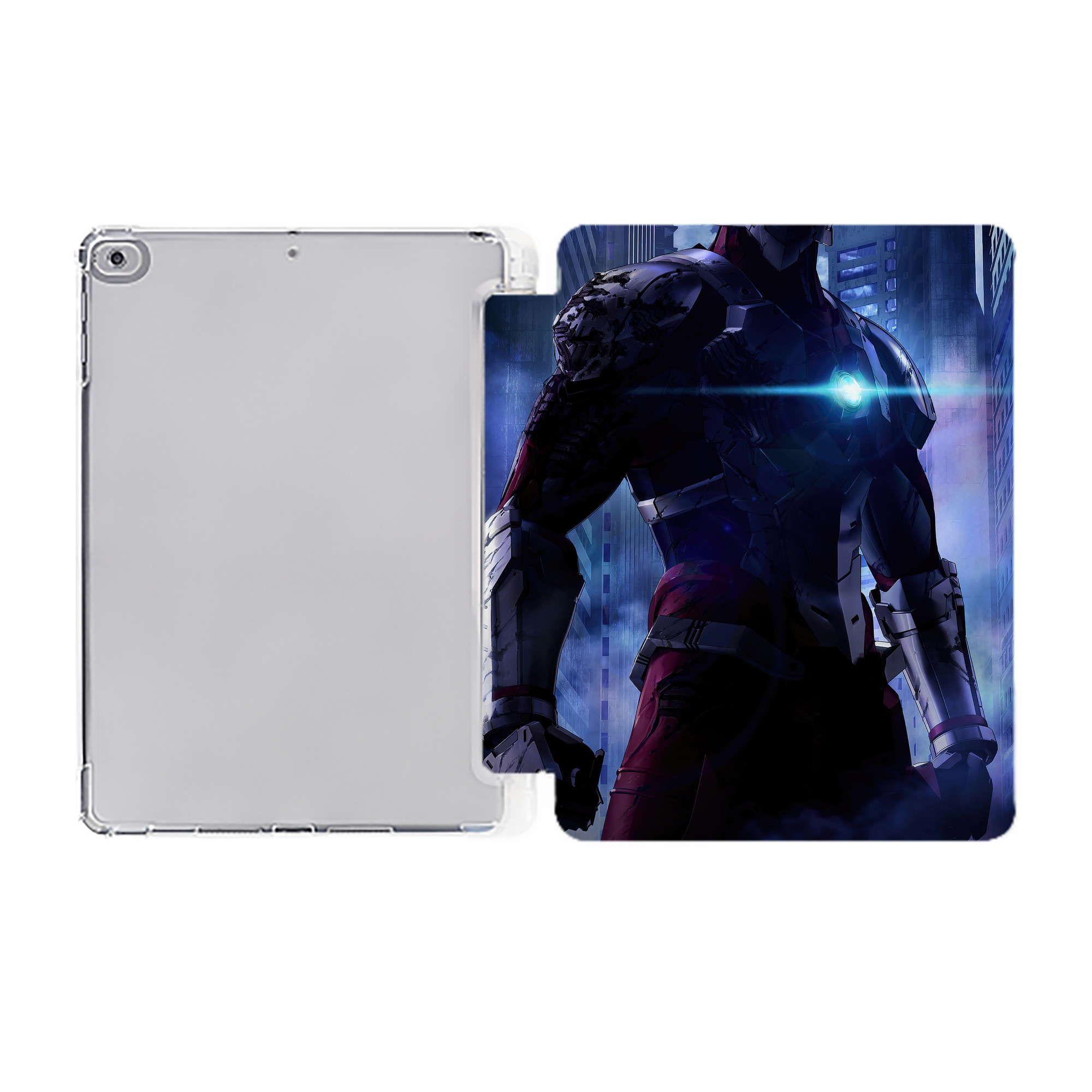 （画像用） ウルトラマン Ultraman IPad ケース ペン収納付き 三つ折りスタンド PUレザー×シリコン 対応機種9.5/10.5/10.9インチ